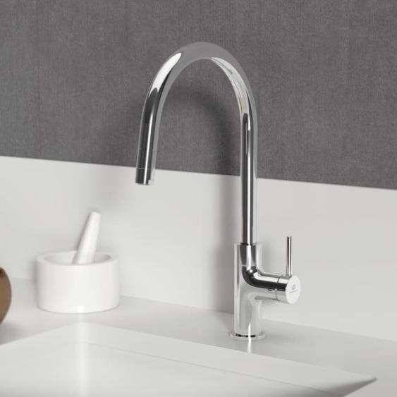 IDEAL STANDARD BE268AA Robinet de cuisine. Ceraline Nuovo. Diamètre de sortie : 218 mm