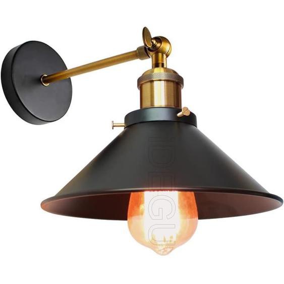 IDEGU Lampe Murale Vintage en Métal Applique Murale Industrielle Noir pour Couloir Cafe Bar