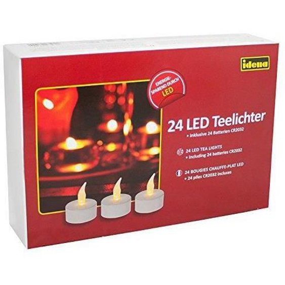Idena Bougies LED, 24plastique blanc - 50023