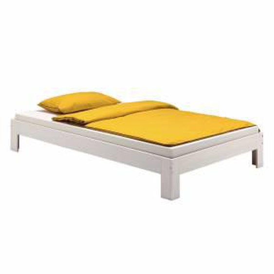 IDIMEX Lit futon THOMAS, en pin massif, 90 x 190 cm, lasuré blanc