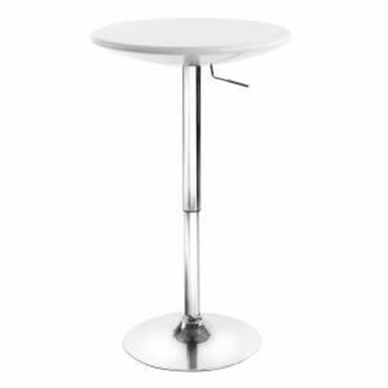 IDIMEX Table haute de bar DOMINIK, en plastique blanc