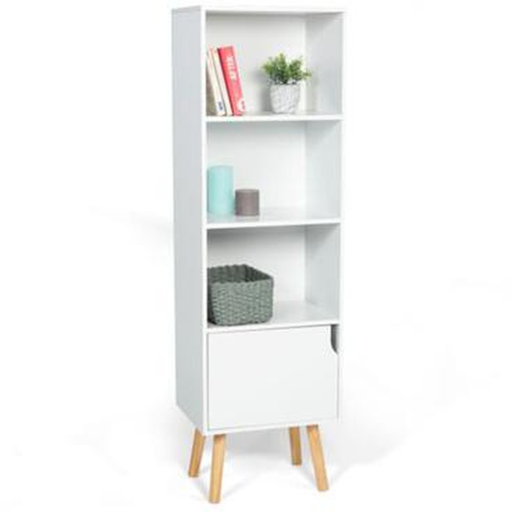 Idmarket - Bibliothèque étagère emmie scandinave blanc