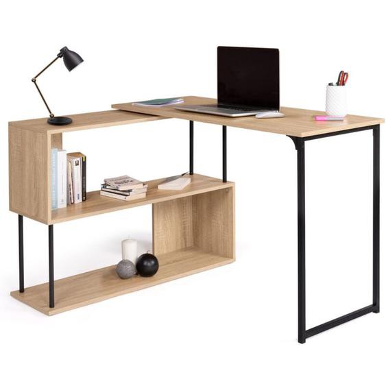 Idmarket - Bureau dangle rotatif 180° detroit étagère forme s design industriel