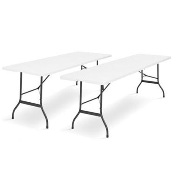 Idmarket - Lot de 2 tables pliantes portables 180 cm pour camping ou réception