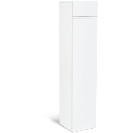 Idmarket - Meuble colonne salle de bain suspendu blanc lila