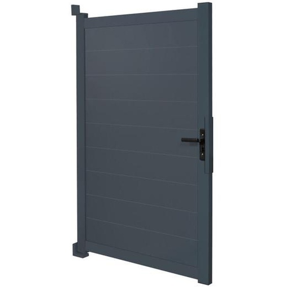 Portillon 100 x 160 cm en aluminium gris anthracite
