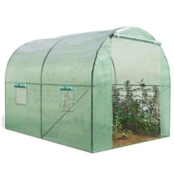 Idmarket - Serre tunnel de jardin 6M² verte gamme maraîchère roma 2x3M