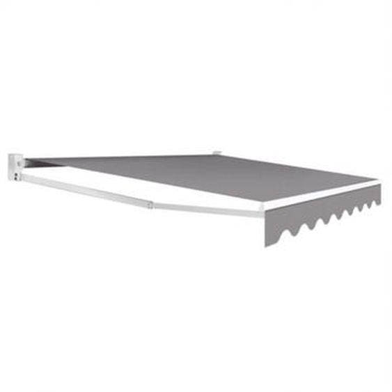 Idmarket - Store banne manuel 3,80x3 m - Gris anthracite