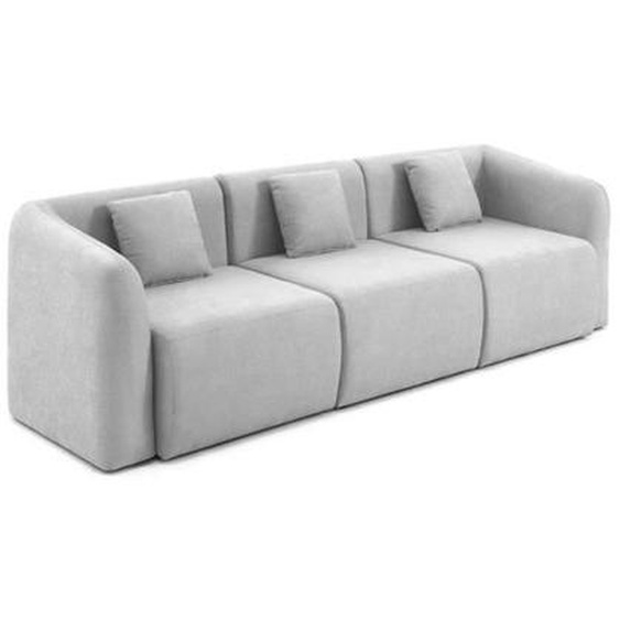 Ikare - canapé modulable 3 places - en tissu - Gris clair