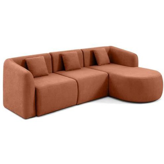 Ikare - canapé modulable dangle droit - 4 places - en tissu - Terracotta