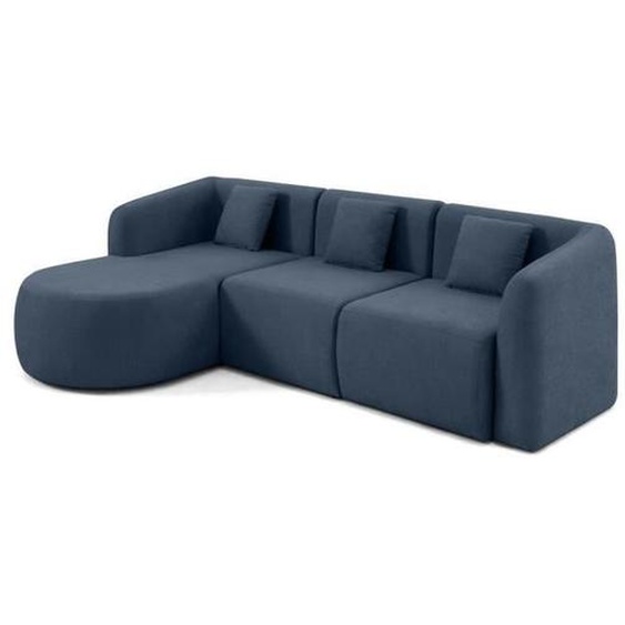 Ikare - canapé modulable dangle gauche - 4 places - en tissu - Bleu