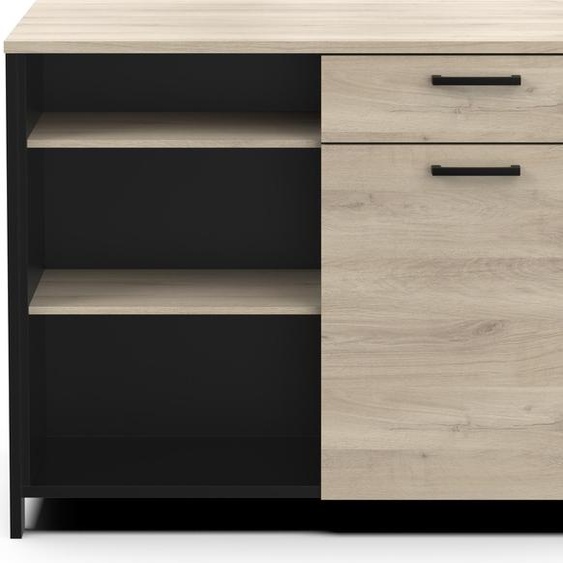 Îlot de cuisine Chili | 122,7 x 70,1 x 94 cm | chêne noir