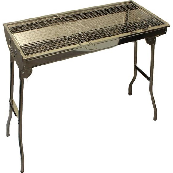 IMEX BBQ Grill portable acier inoxydable 8 pièces 69x29cm