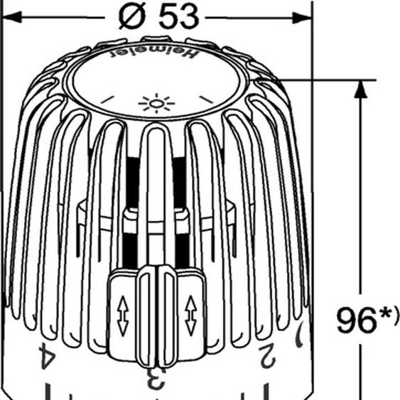 IMI Heimeier Tête thermostatique - K avec raccord direct, pour Vaillant