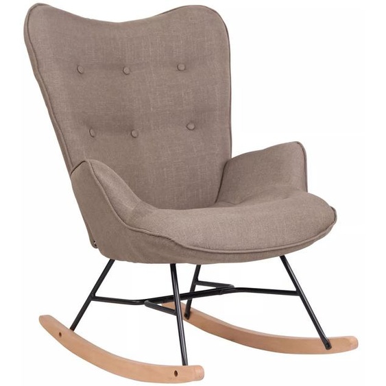 In And OutdoorMatch Rocking chair Camilla - taupe - Chaise - Chaises - 62 x 55 cm - 100% polyester - Chaise de luxe