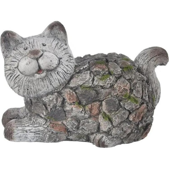 INDECOR Ebi Cat 28 x 19 x 19 cm, céramique, motif pierre INDECOR X14118