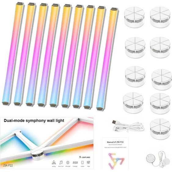 INF Bandes Lumineuses LED Bluetooth - Éclairage Ambiant Intelligent DIY Blanc