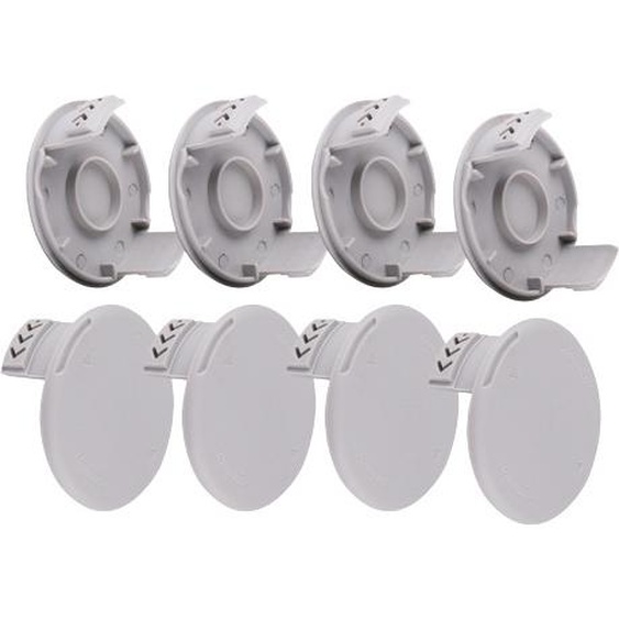 INF Couvercle de protection pour bobines de fil sur coupe-herbe, paquet de 4 Gris