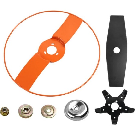 INF Kit protection jeunes plants pour tondeuse 7 pièces aluminium orange L