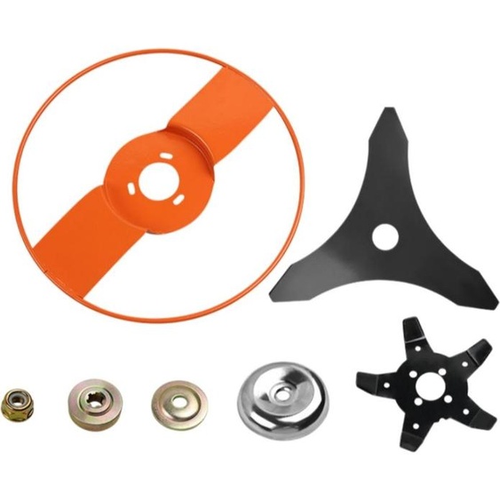 INF Kit protection jeunes plants pour tondeuse 7 pièces aluminium orange S