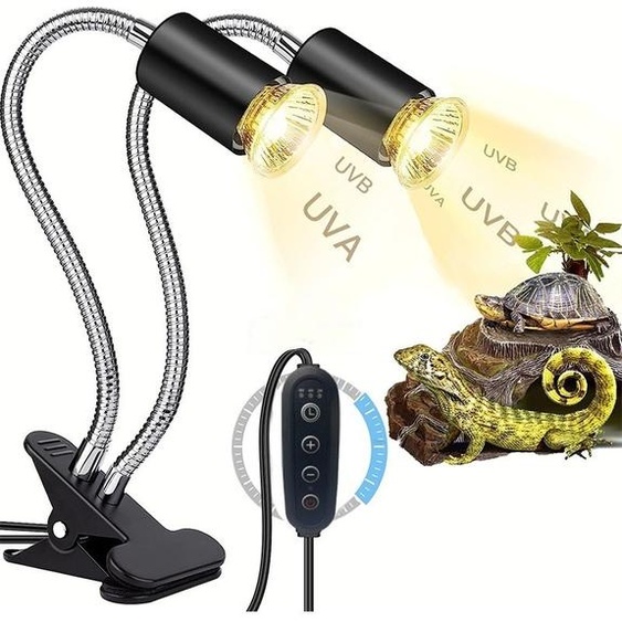 INF Lampe chauffante pour terrarium / Lampe UVA pour reptiles