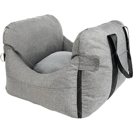 INF Panier de transport pour chien amovible - Tissu résistant 60x58x38cm Gris