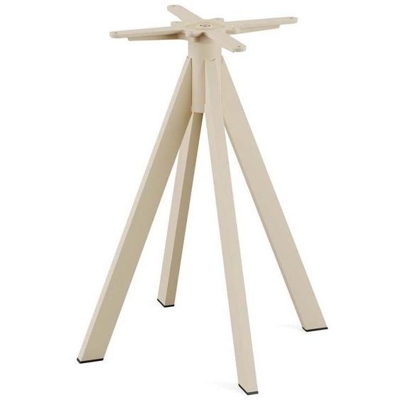 Infinity - Table de patio, structure couleur sable + plateau HPL noir, Ø70 cm, 1 pièce