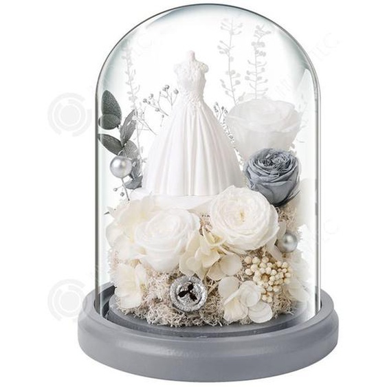 INN® Confession Mariage Fleur Eternelle Rose Verre Couvercle Cadeau de St Valentin pour Petite Amie Anniversaire Fête Cadeau