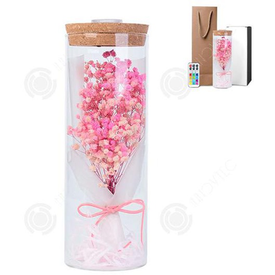 INN® Vase de fleurs sèches étoilées pour léternité, lumières pour la Saint-Valentin, décorations pour la maison, ornements