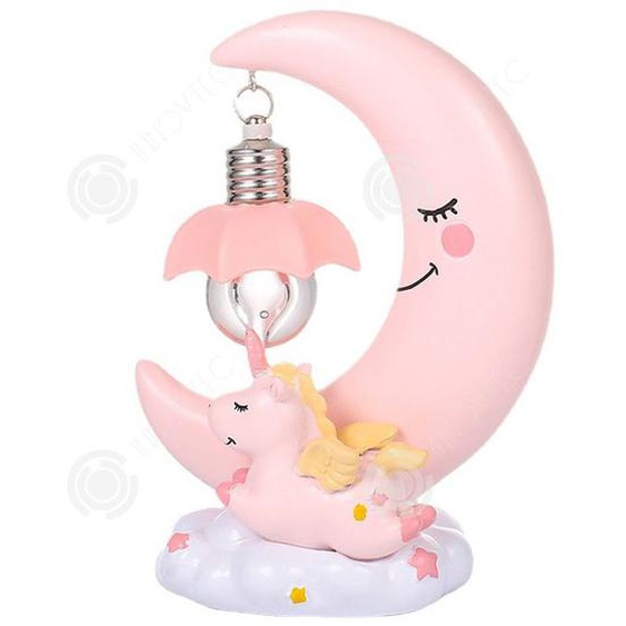 INN Veilleuse 11x15cm veilleuse licorne lune cadeaux créatifs mignons ornements de décoration de la maison veilleuse LED artisanat