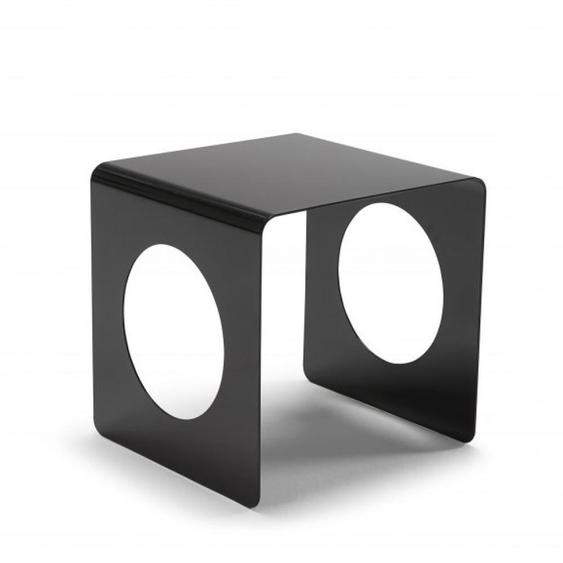 INNOVATION LIVING  Table basse GEOBEAU 33x33x33 cm métal noir brillant