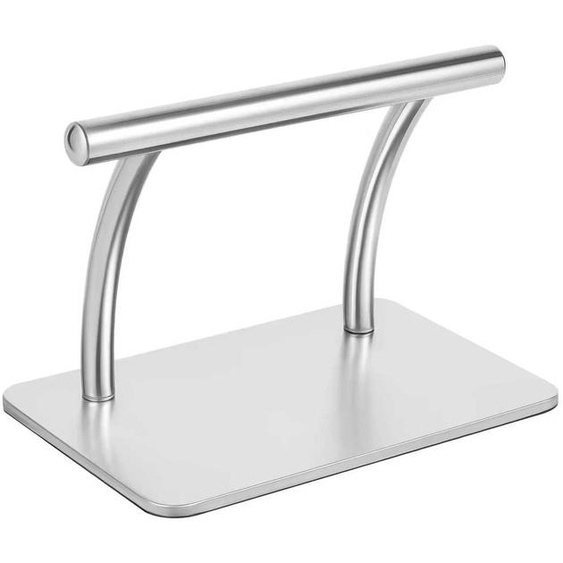 Inovra - Siège de coiffeur en acier inoxydable, pédale, siège de salon, repose-pieds réglable, banc de pieds pour coiffeurs, dimensions : 29,5 x 19 x 20,5 cm