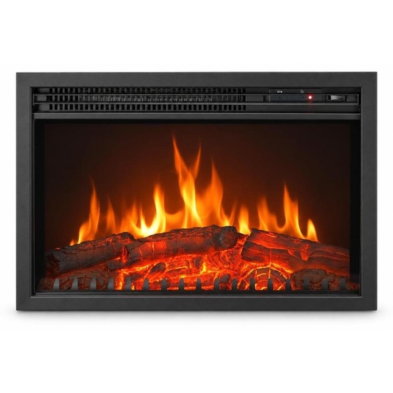 Insert de cheminée électrique, effet de flamme LED, télécommande, 2000W, 61x18x45 cm