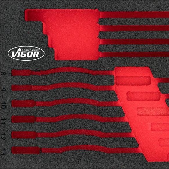 Insert en mousse souple  vide  V4987-L  L x l x H : 393 mm x 188 mm x 35 mm