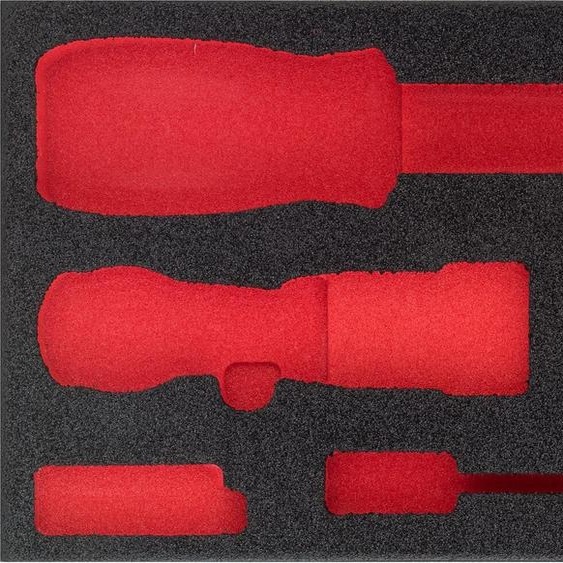 Insert en mousse souple  vide  V5017-L  L x l x H : 393 mm x 188 mm x 35 mm