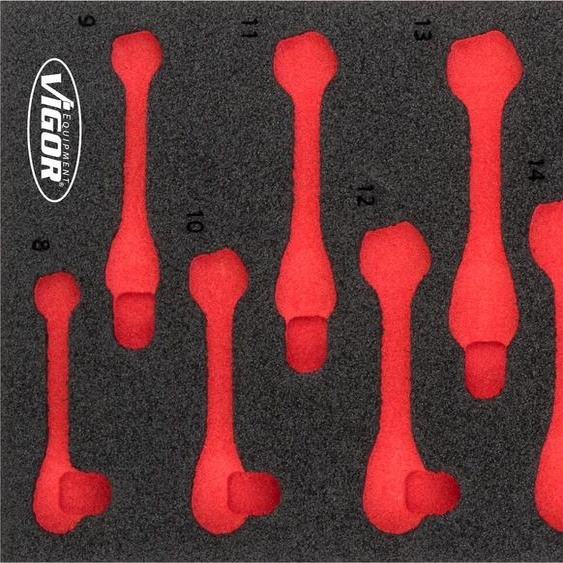 Insert en mousse souple  vide  V5075-L  L x l x H : 393 mm x 188 mm x 35 mm