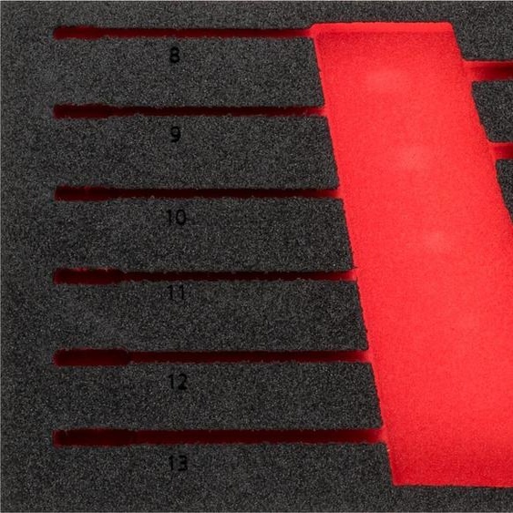 Insert en mousse souple  vide  V5077-L  L x l x H : 393 mm x 188 mm x 35 mm