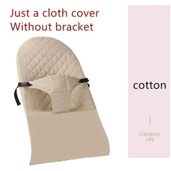 insular Housse universelle en tissu pour chaise à bascule pour bébé, en coton kaki, accessoires pour berceau de bébé, artefact de sommeil pour bébé, peut sasseoir et sallonger, ensemble de tissus de