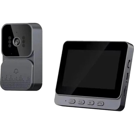 Interphone sans fil avec carillon de porte, écran 4,3 pouces, résolution vidéo 800W, non étanche