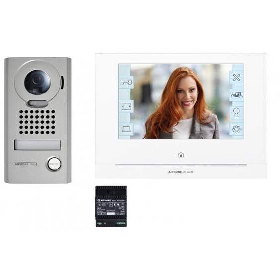 Interphone vidéo JOS1VW platine saillie avec moniteur écran 7 et module Wi-Fi intégré - AIPHONE - 130413
