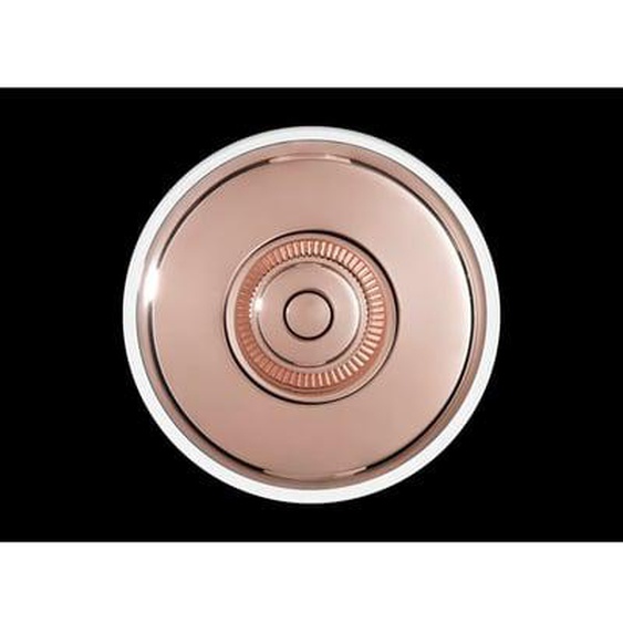 Interrupteur bouton poussoir Dimbler 10A blanc et cuivre Ø64,5 mm