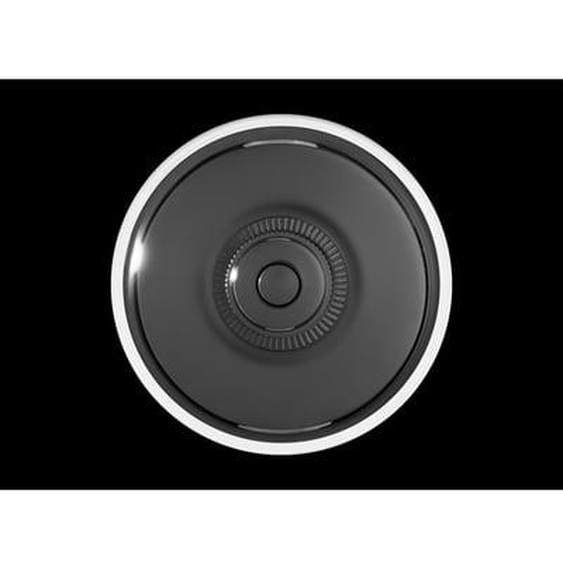 Interrupteur bouton poussoir Dimbler 10A noir et nickel satiné Ø64,5 mm