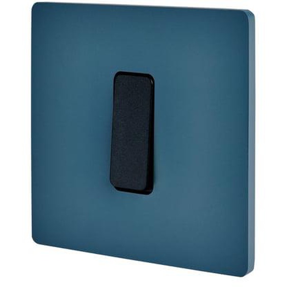 Interrupteur DUO poussoir M bleu gris