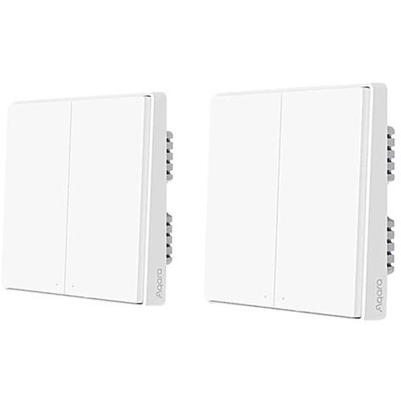 Interrupteur mural intelligent, pas besoin de neutre, technologie radio ZigBee, D1 No neutral 2KX2