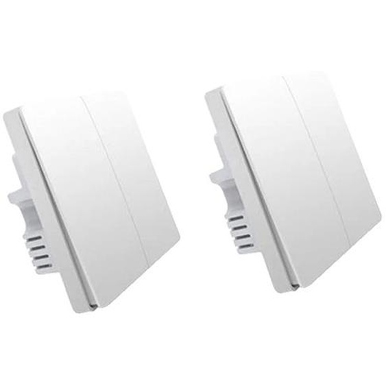 Interrupteur mural intelligent, radio ZigBee, compatibilité avec fil dincendie, 2x avec neutre 2key