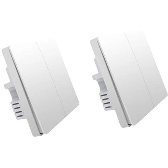 Interrupteur mural intelligent, radio ZigBee, compatibilité avec fil dincendie, 2x non neutre 2key
