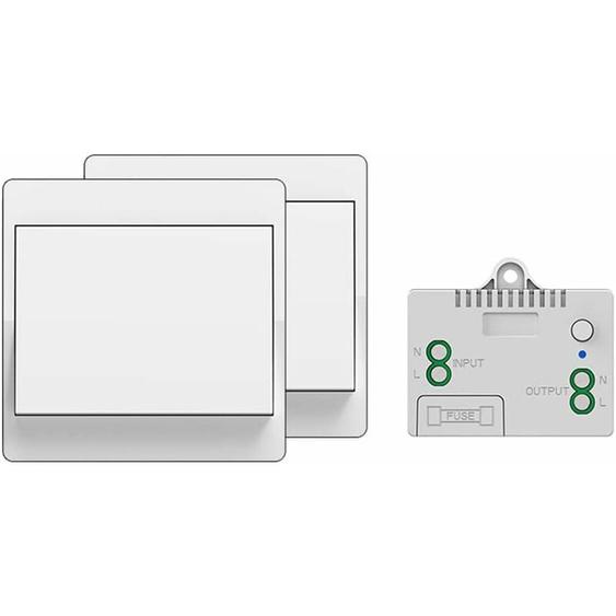 Interrupteur sans fil autoalimenté, sans pile,télécommande sans fil pour les lumières et appareils électriques,étanche et sûr,pouvant être installé