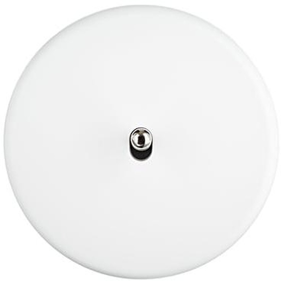 Interrupteur simple poussoir Iris blanc satin