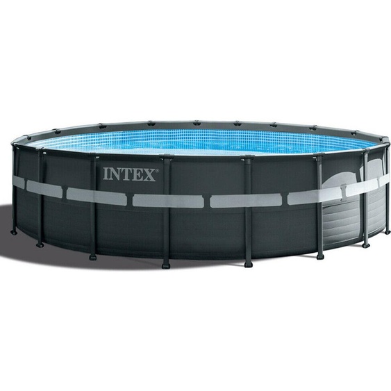 INTEX 26330GS Kit piscine à cadre Ultra XTR avec pompe RCD à filtre à sable, échelle de sécurité, tapis de sol, bâche de protection, 549 x 132 cm