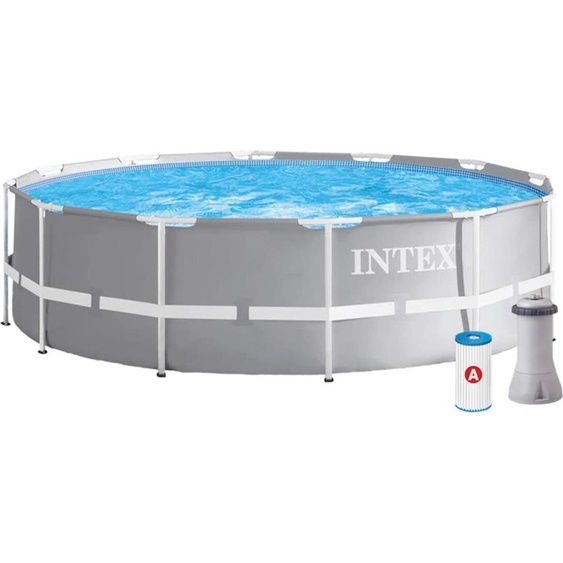 INTEX 26716GN Prism Frame Pool avec pompe de filtration GS et échelle (366x99cm)